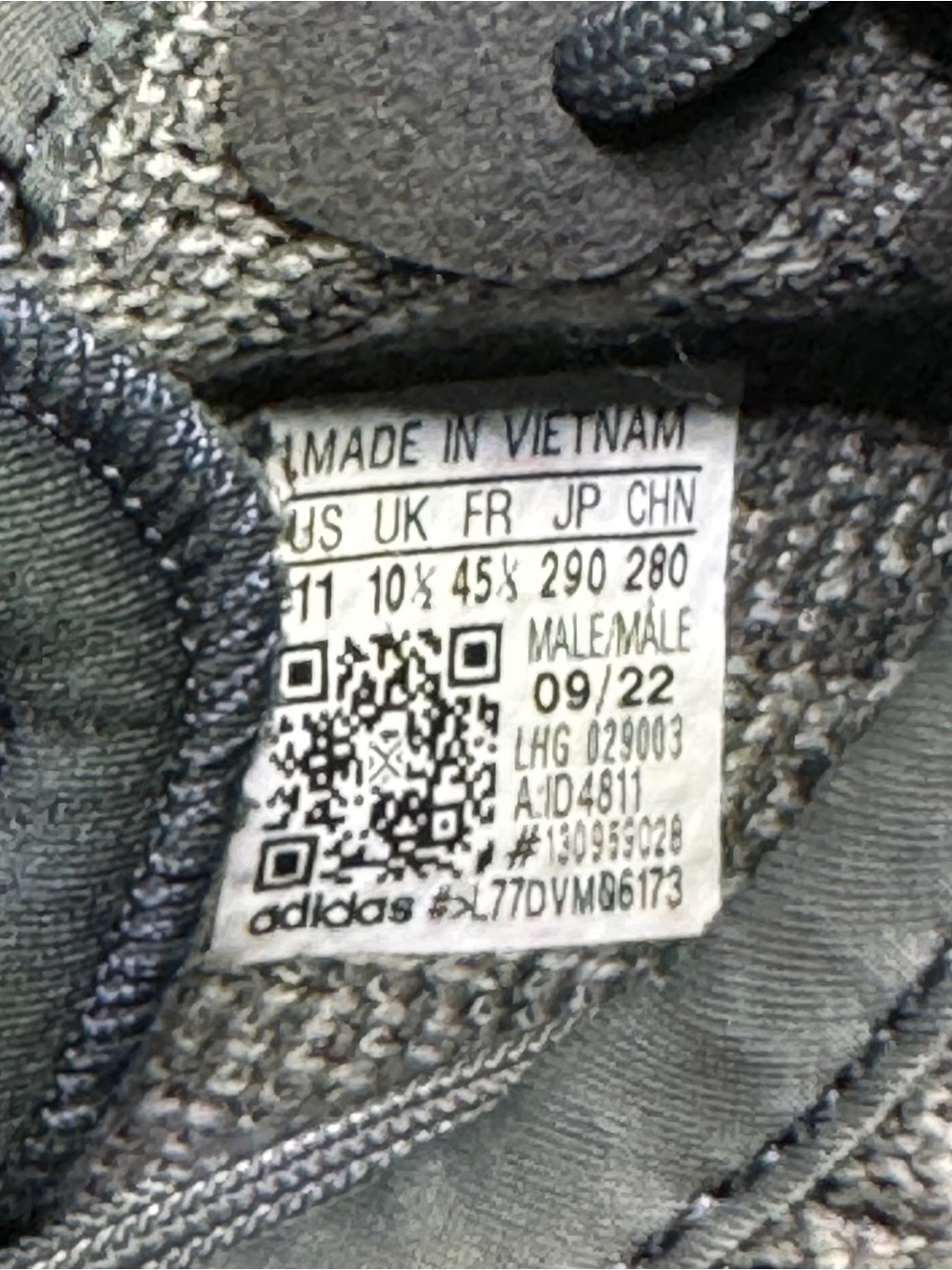 Yeezy 350 Boost V2 Dark Gray Knit Sneakers - Picture 7 of 11